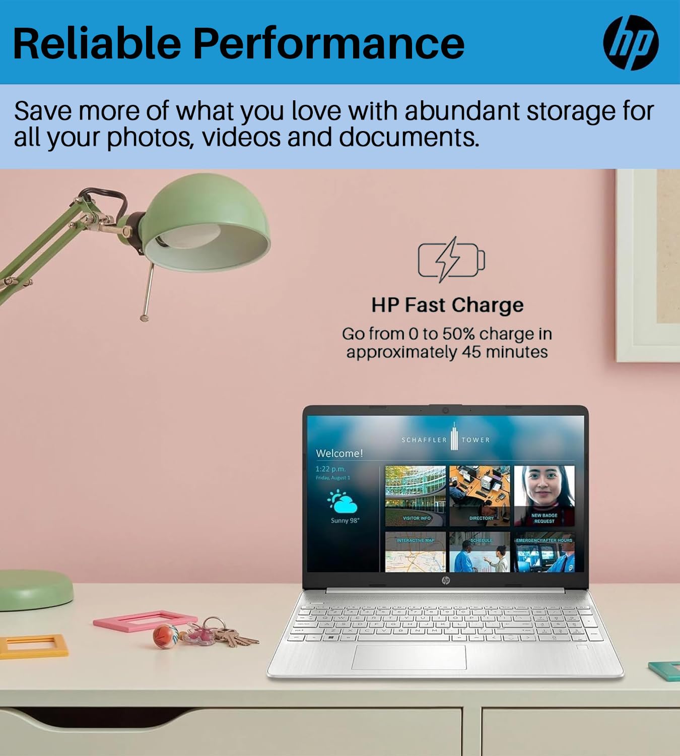 HP 2024 15.6" Touchscreen Laptop - with Microsoft Office Lifetime License, Intel i3-1215U, 32GB RAM, 1TB SSD, Long Battery Life, Micro-Edge, Bluetooth, Wi-Fi, Thin & Light, Windows 11 Pro